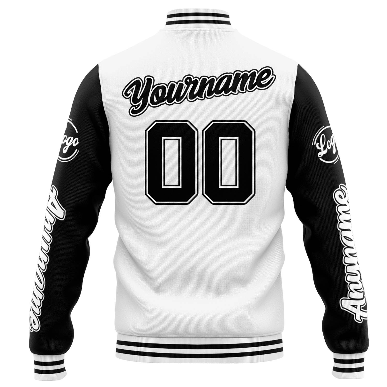 Custom White Black Varsity Jacket for Men Women and Youth with Personalized Letterman Jacket 