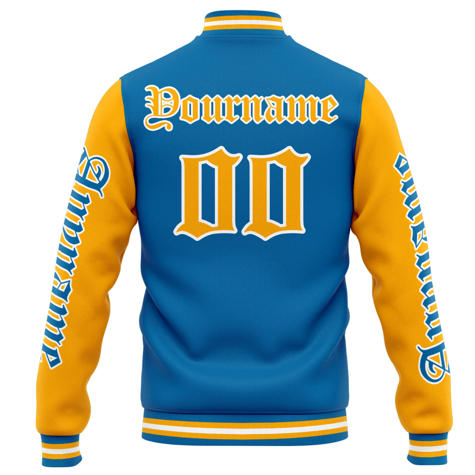 Custom Blue Orange Varsity Jacket for Men Women and Youth with Personalized Letterman Jacket 