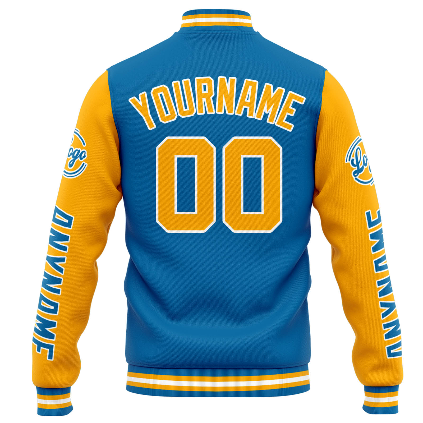 Custom Blue Orange Varsity Jacket for Men Women and Youth with Personalized Letterman Jacket 