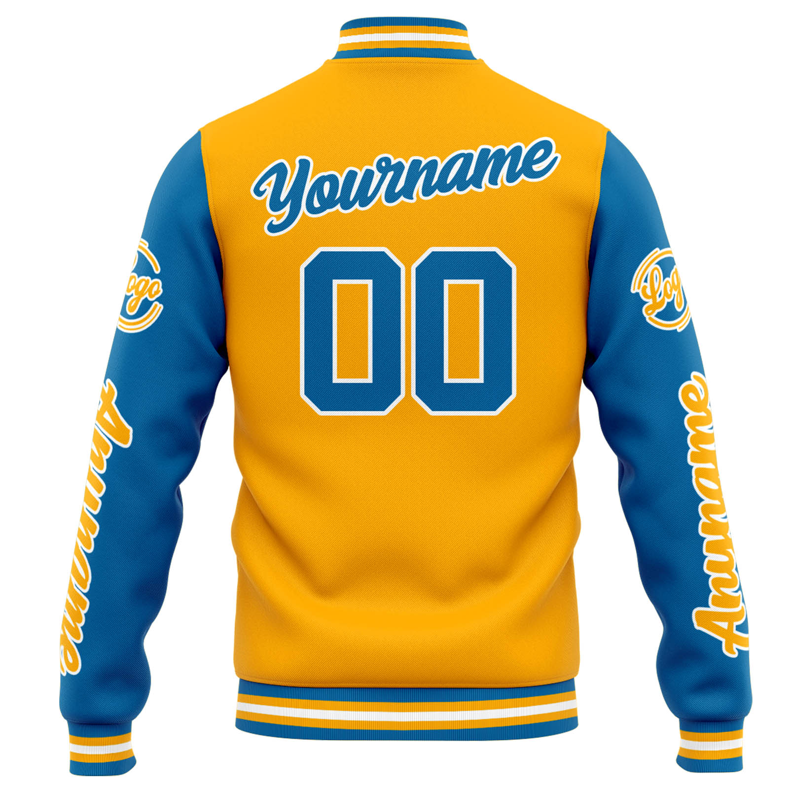 Custom Orange Blue Varsity Jacket for Men Women and Youth with Personalized Letterman Jacket 