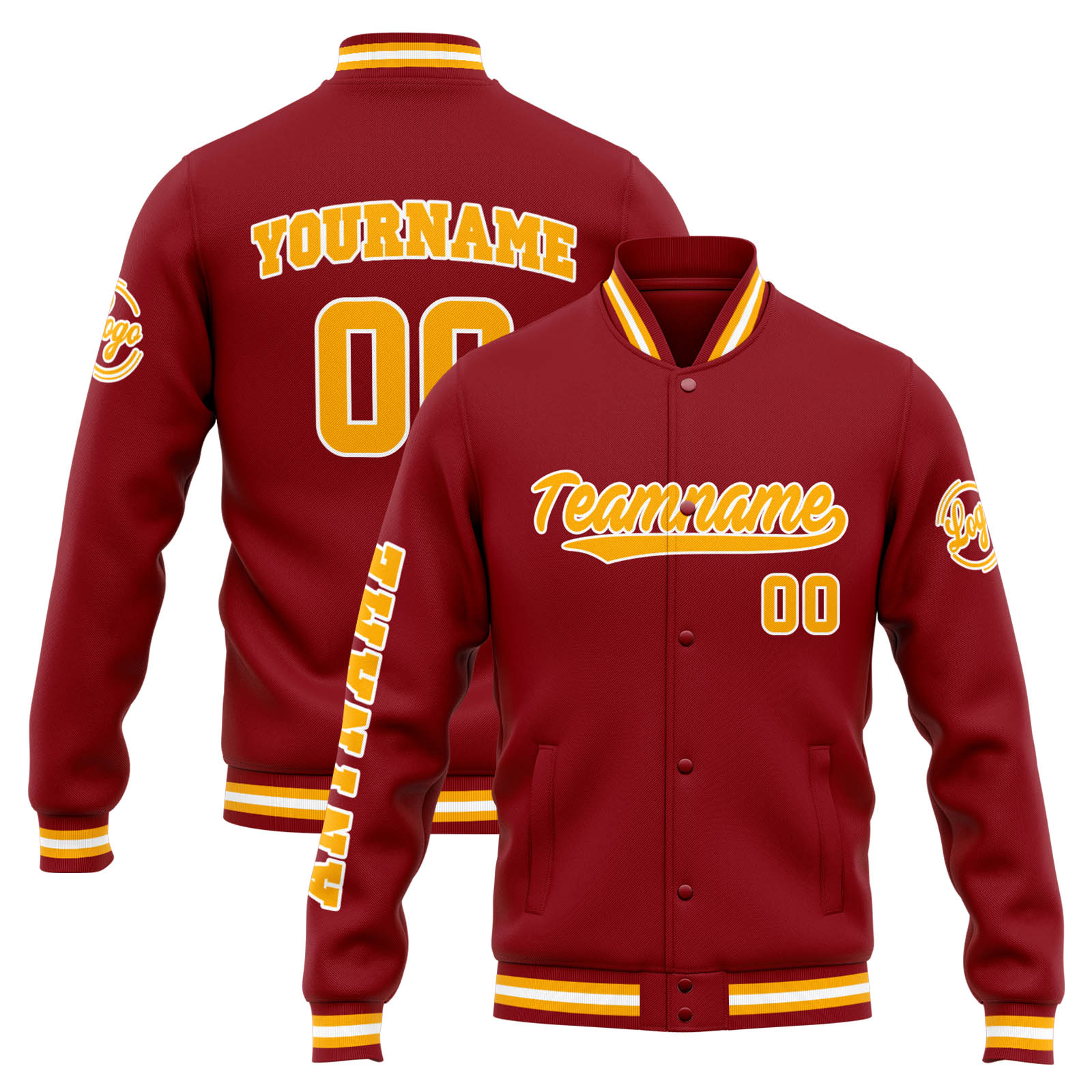 Custom Red Orange Varsity Jacket for Men Women and Youth with Personalized Letterman Jacket 