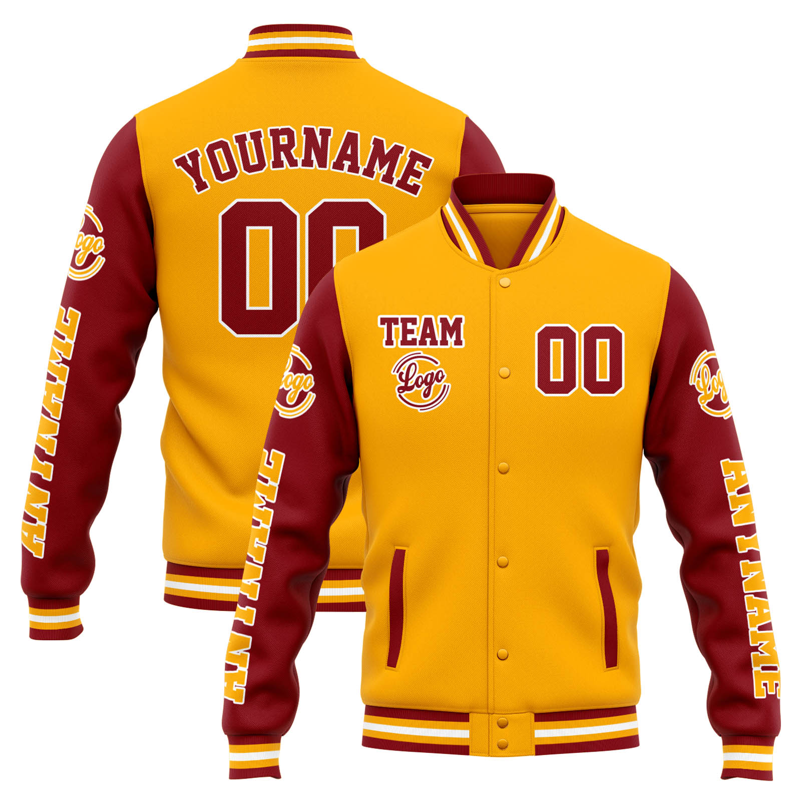 Custom Orange Red Varsity Jacket for Men Women and Youth with Personalized Letterman Jacket 