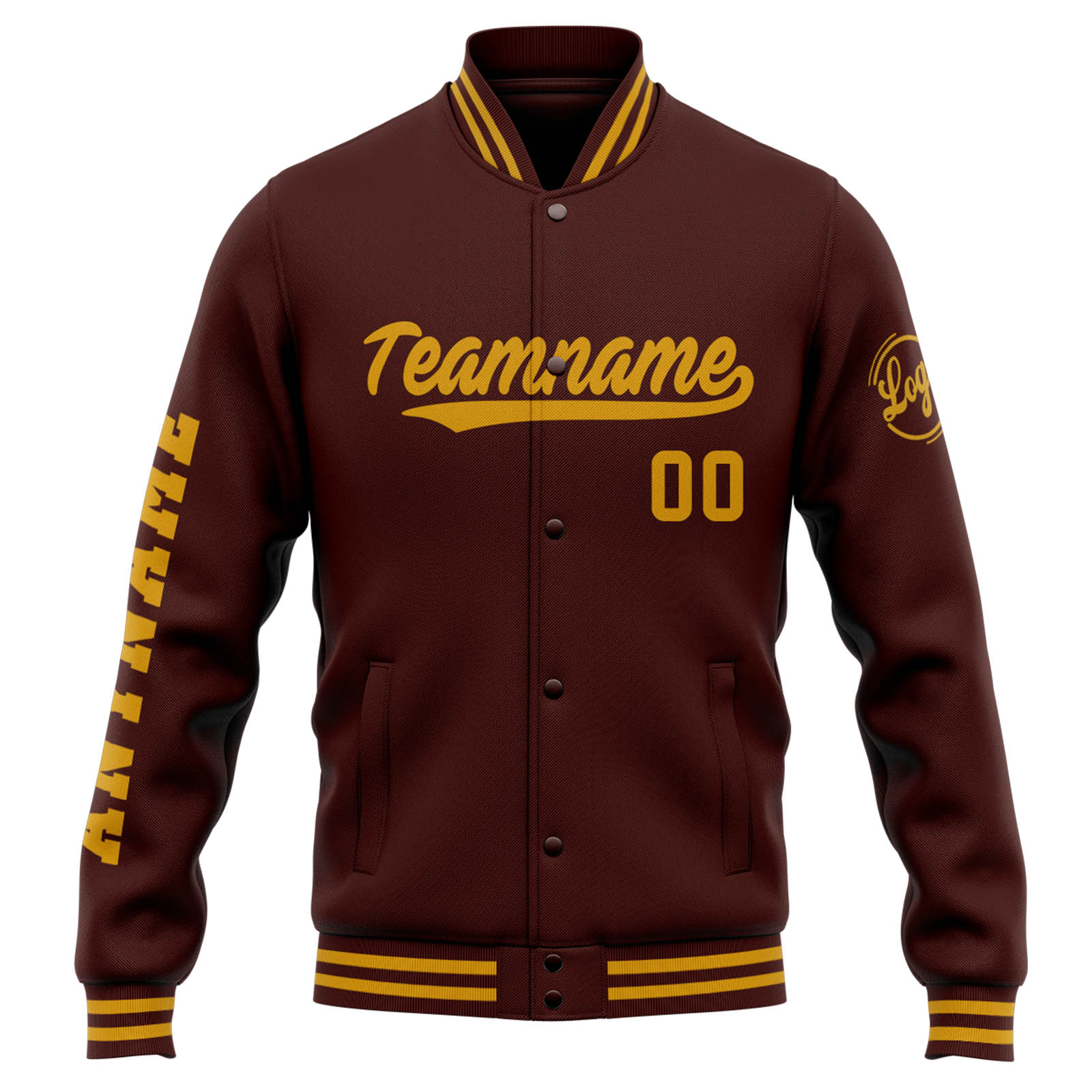 Custom Burgundy Gold Varsity Jacket for Men Women and Youth with Personalized Letterman Jacket 