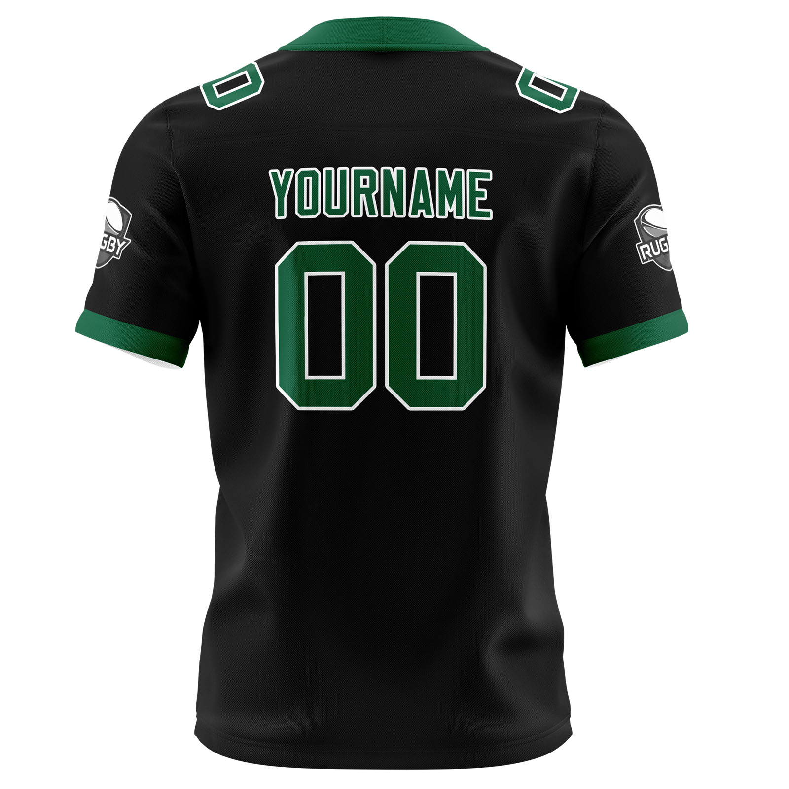 Custom Black Green Football Jersey Personalized Football Shirts for Men Printed Team Name Number Logo