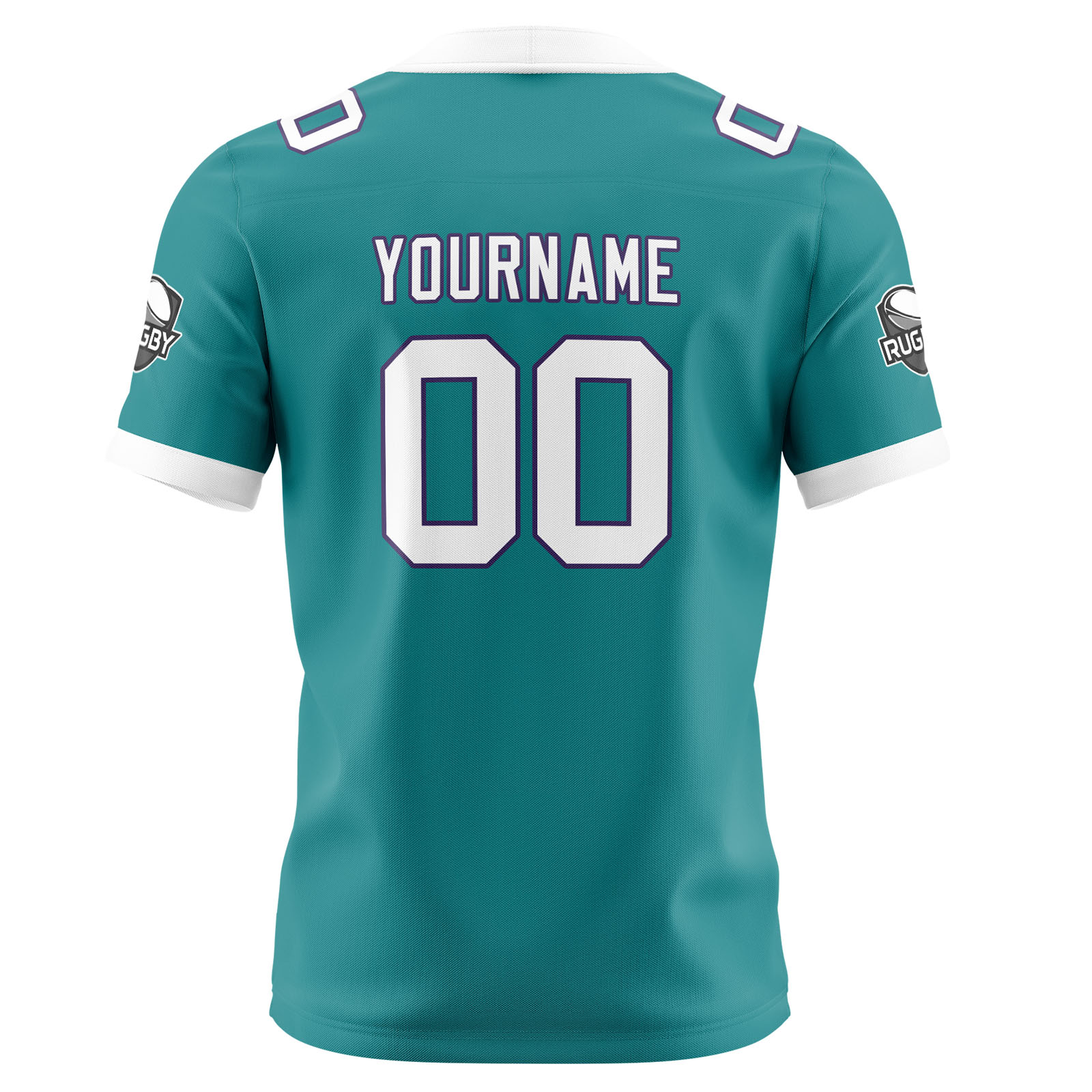 Custom Aqua White Football Jersey Personalized Football Shirts for Men Printed Team Name Number Logo
