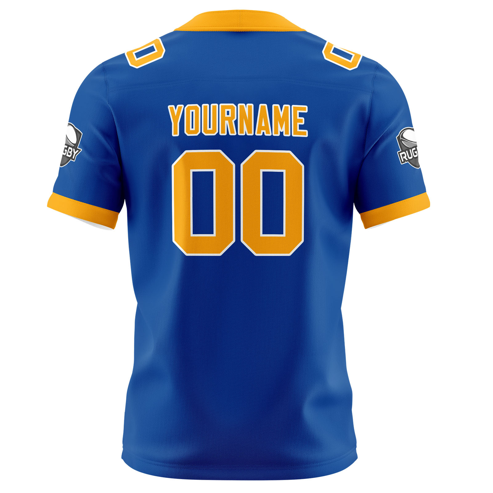 Custom Blue Yellow Football Jersey Personalized Football Shirts for Men Printed Team Name Number Logo