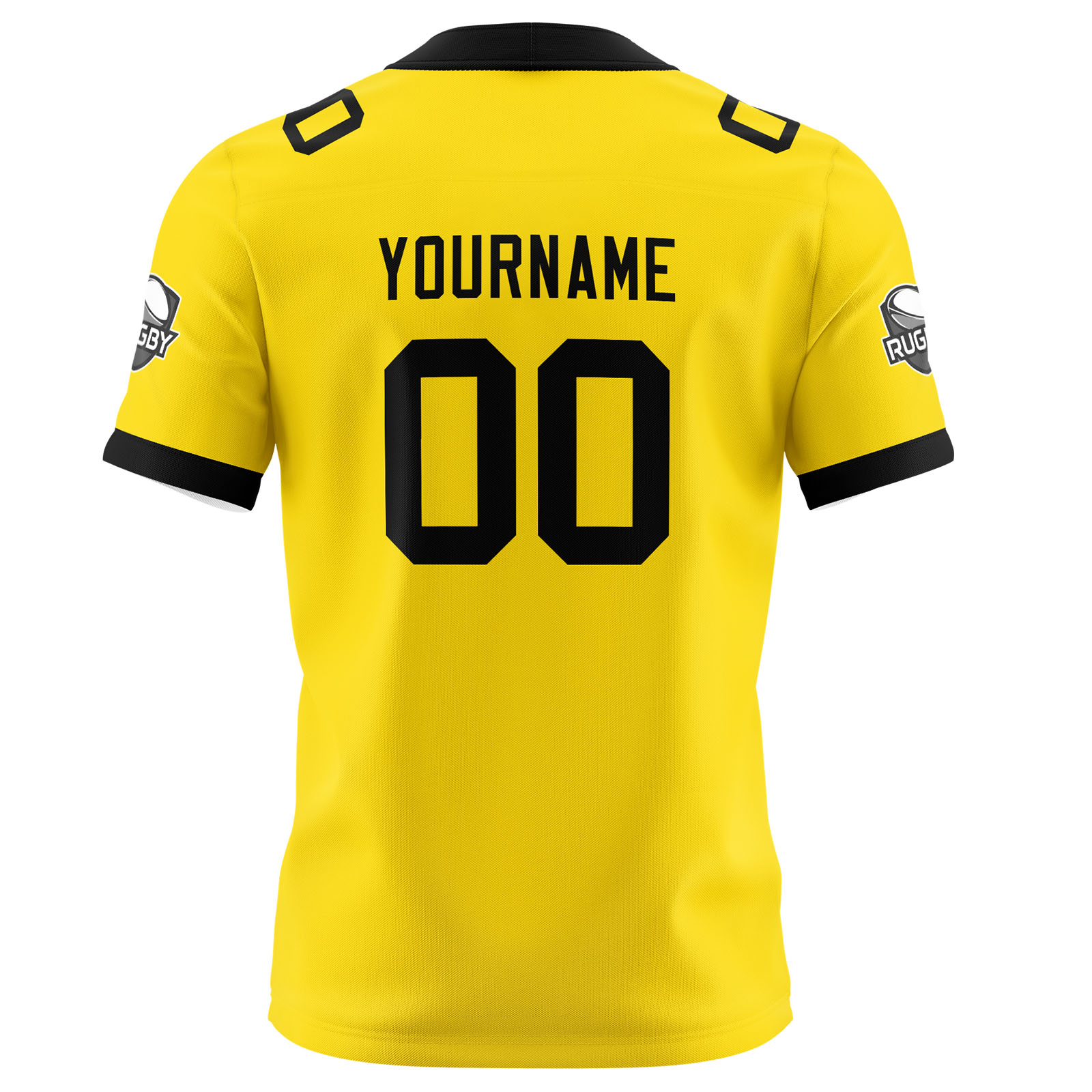 Custom Yellow Black Football Jersey Personalized Football Shirts for Men Printed Team Name Number Logo
