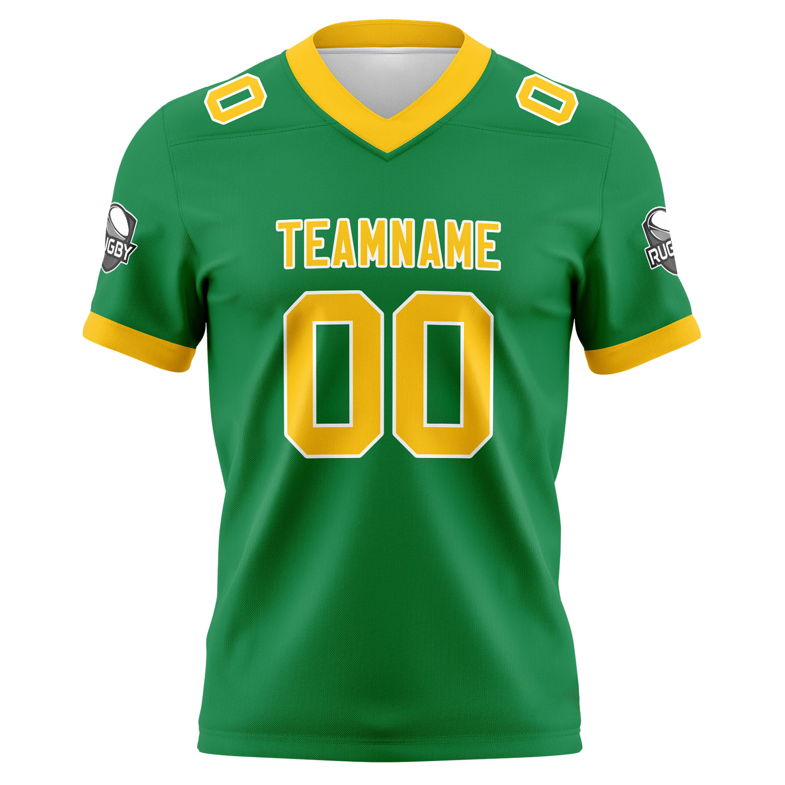 Custom Green Yellow Football Jersey Personalized Football Shirts for Men Printed Team Name Number Logo