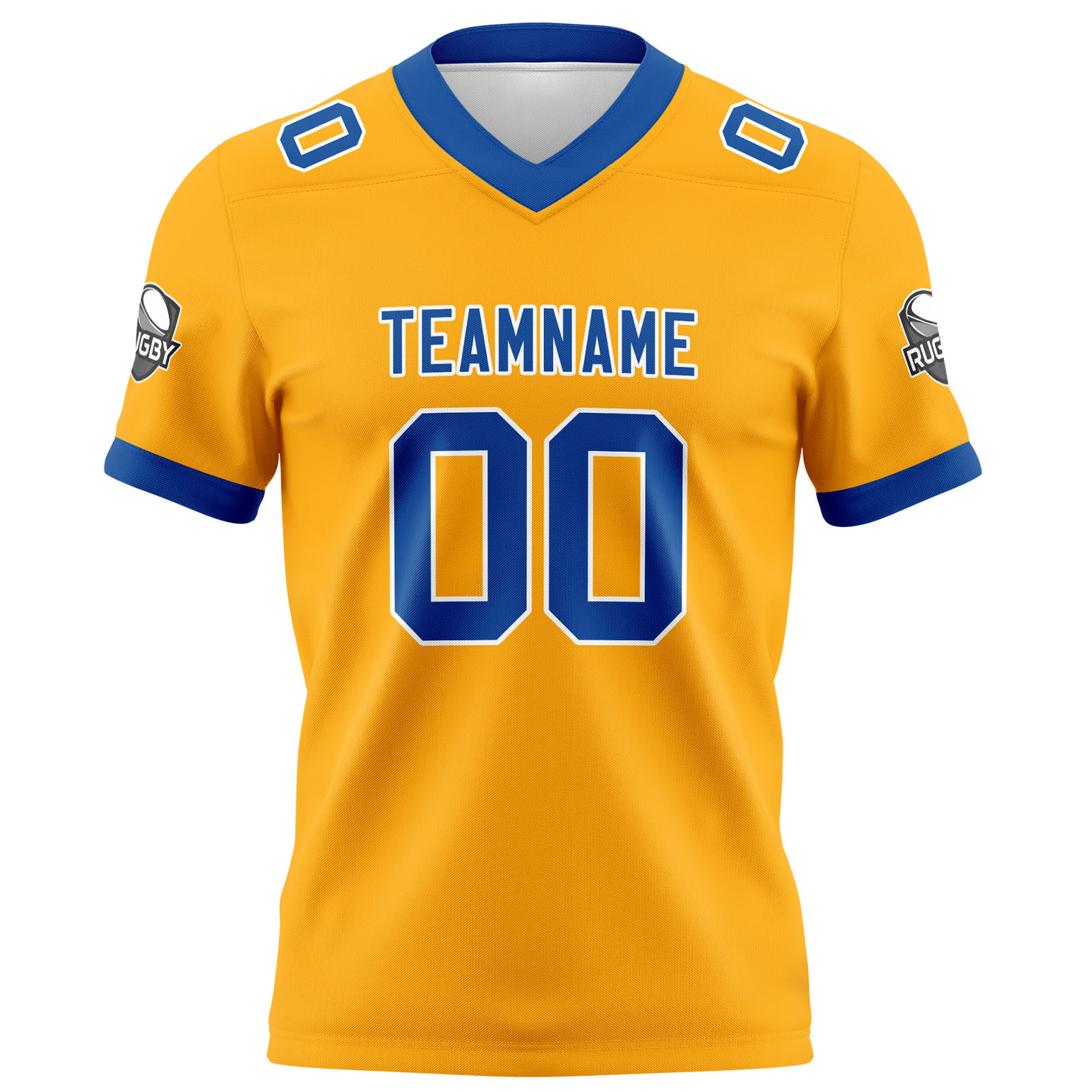 Custom Yellow Blue Football Jersey Personalized Football Shirts for Men Printed Team Name Number Logo