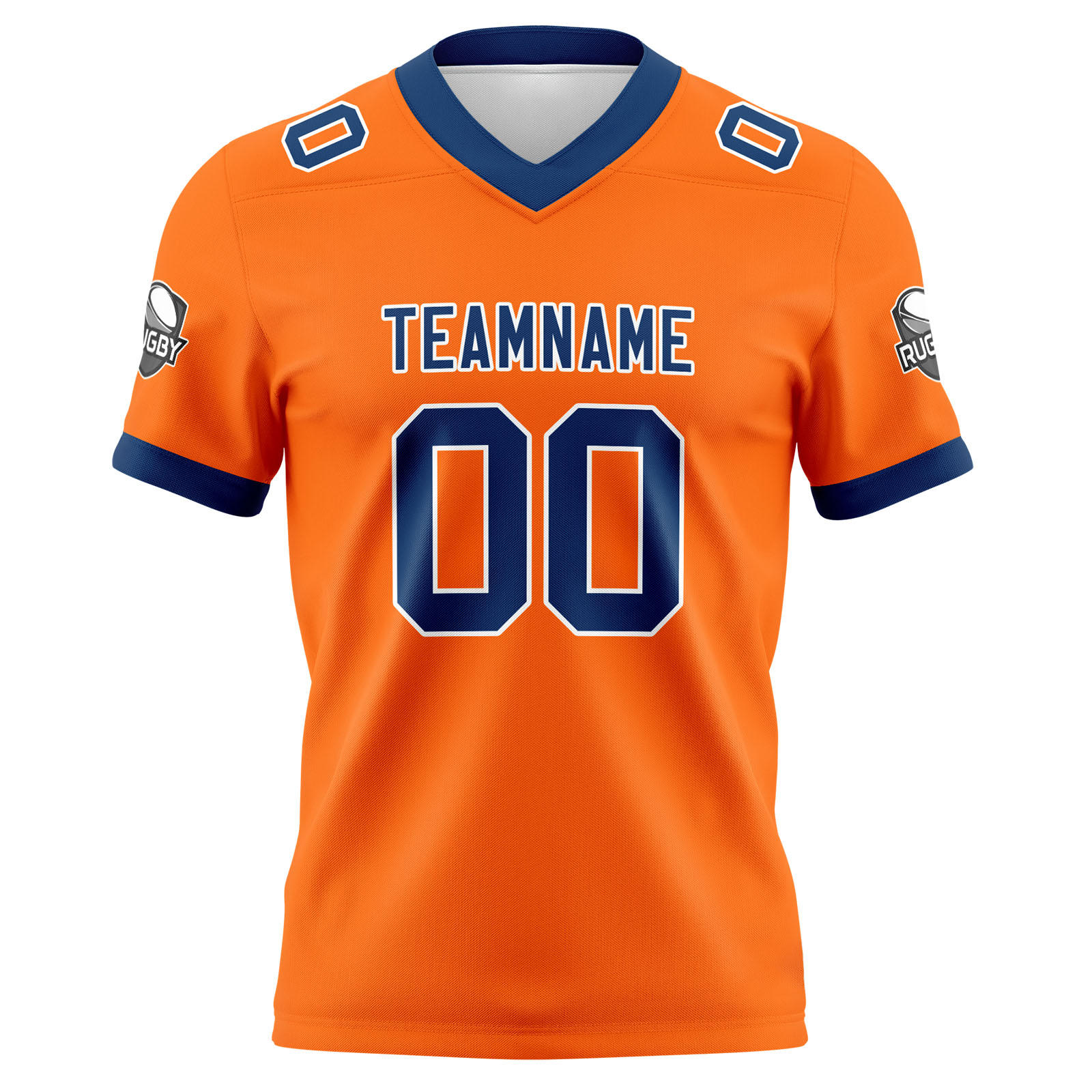 Custom Orange Blue Football Jersey Personalized Football Shirts for Men Printed Team Name Number Logo