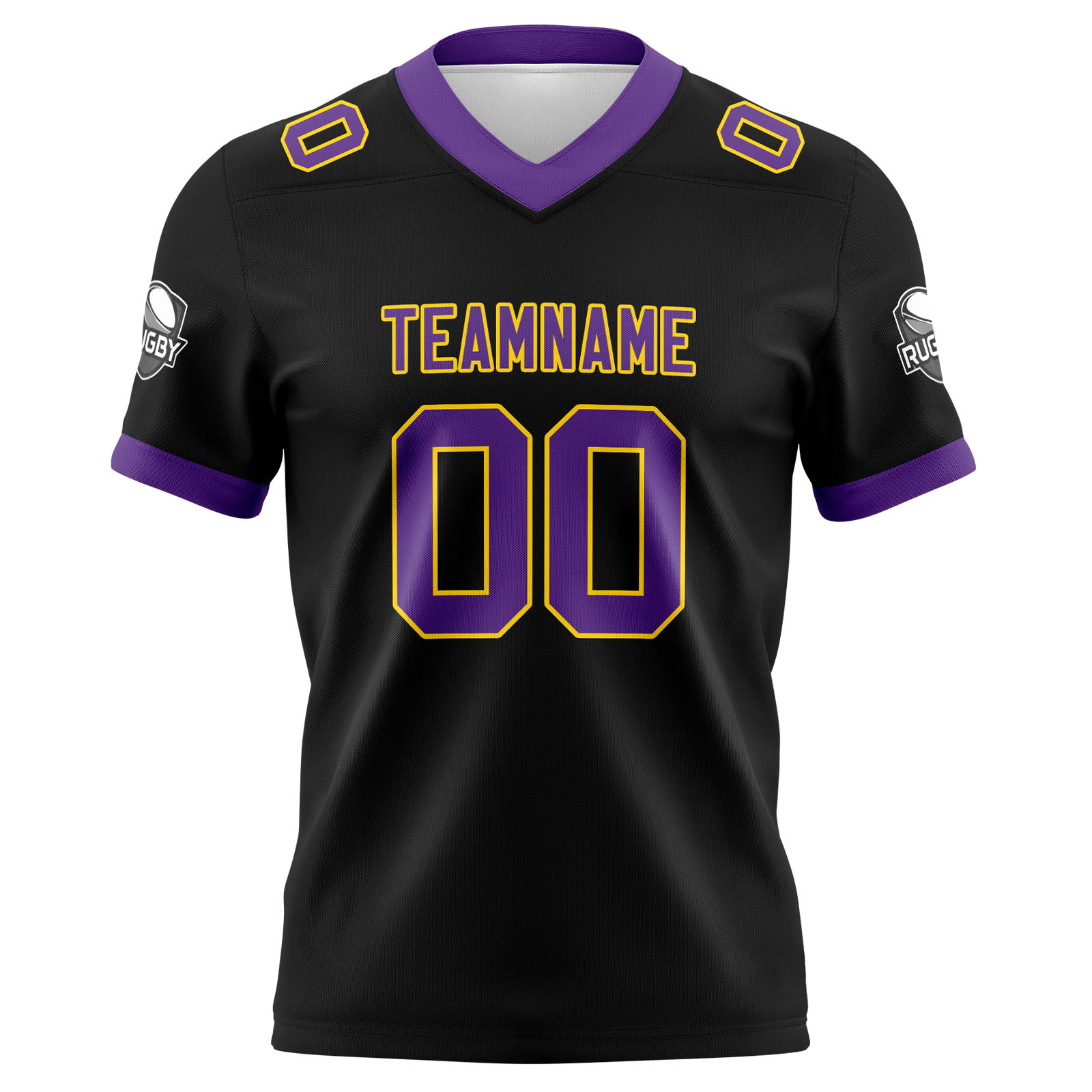 Custom Black Purple Football Jersey Personalized Football Shirts for Men Printed Team Name Number Logo