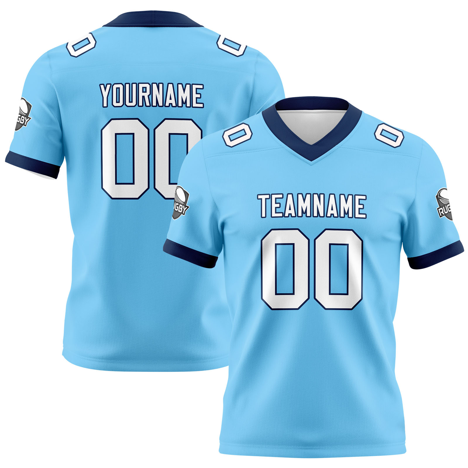 Custom Blue Navy Football Jersey Personalized Football Shirts for Men Printed Team Name Number Logo