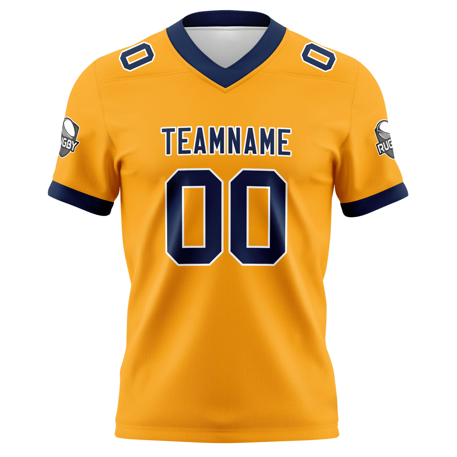 Custom Yellow Blue Football Jersey Personalized Football Shirts for Men Printed Team Name Number Logo