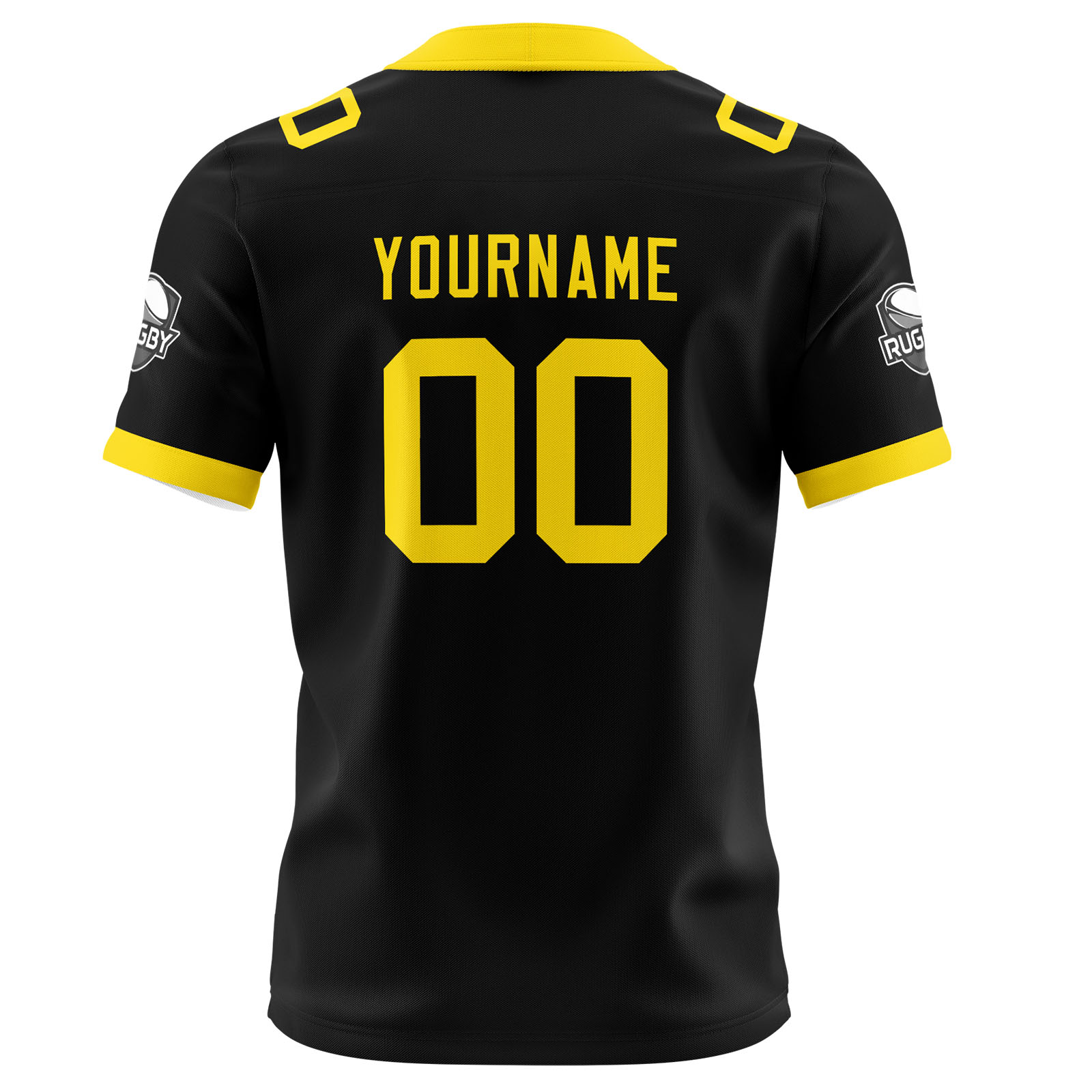 Custom Black Yellow Football Jersey Personalized Football Shirts for Men Printed Team Name Number Logo