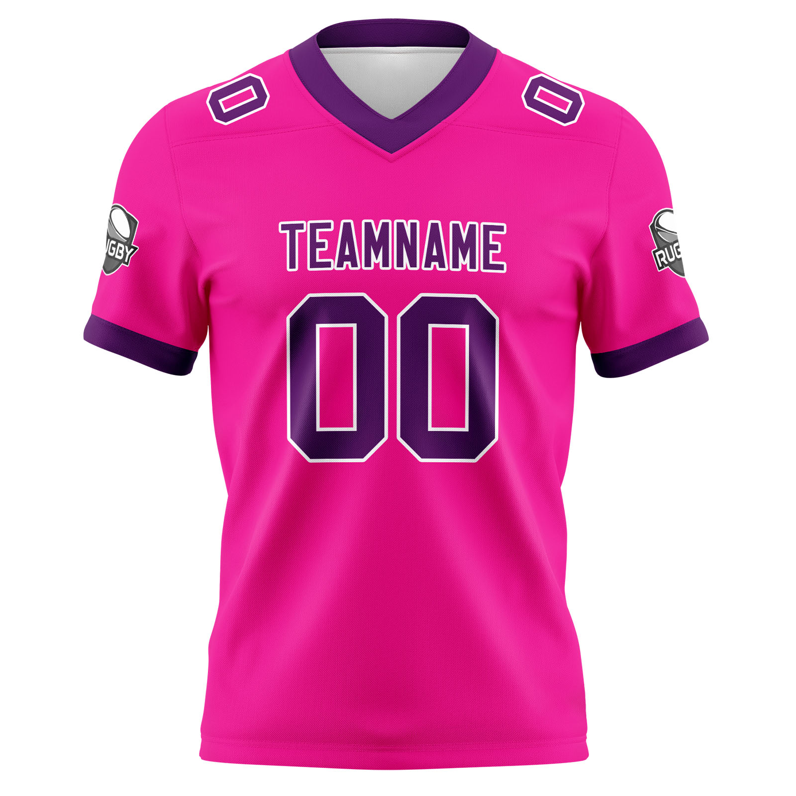 Custom Pink Purple Football Jersey Personalized Football Shirts for Men Printed Team Name Number Logo