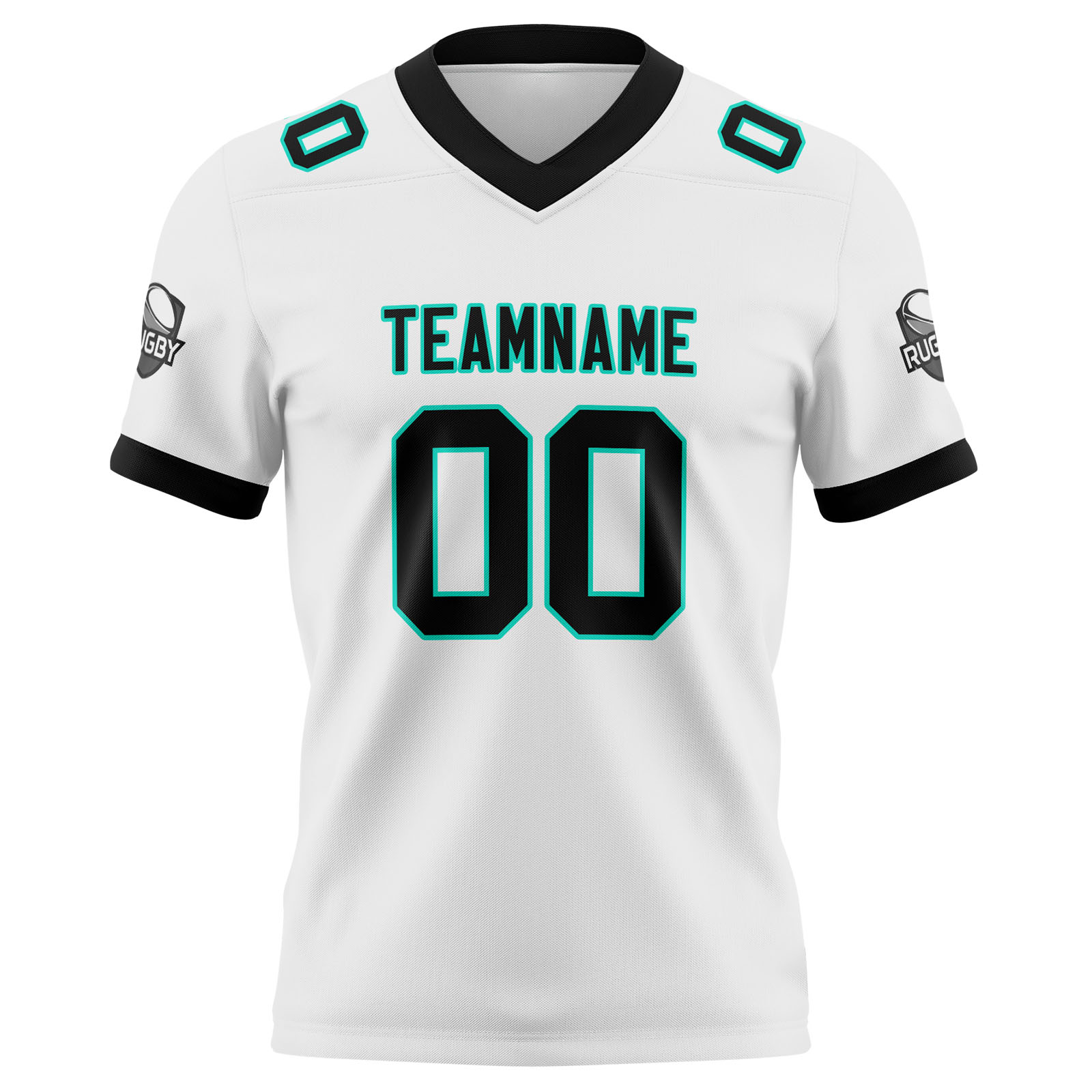 Custom White Black Football Jersey Personalized Football Shirts for Men Printed Team Name Number Logo