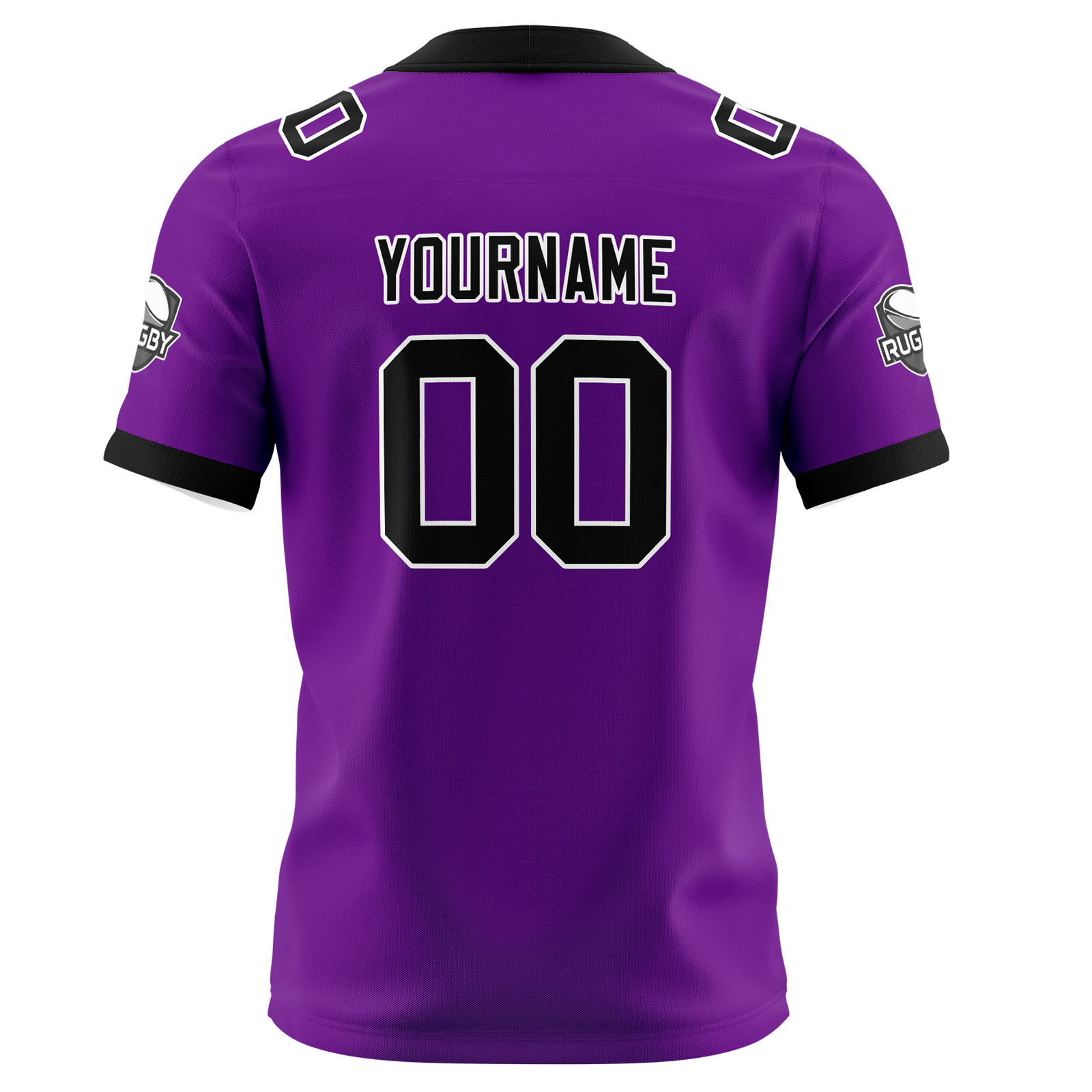 Custom Purple Black Football Jersey Personalized Football Shirts for Men Printed Team Name Number Logo