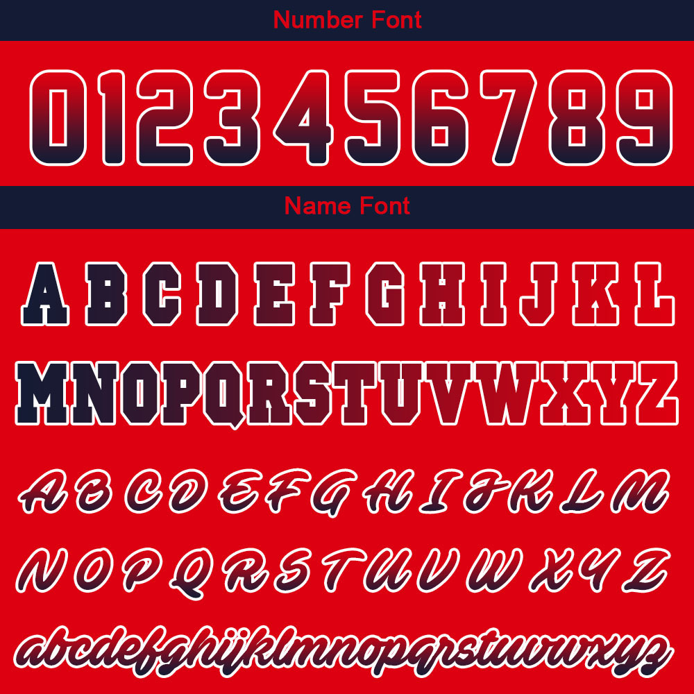 Custom Navy Red Hoodie Personalized Mens Pullover Hoodie Printed Team Name Number Logo for Women