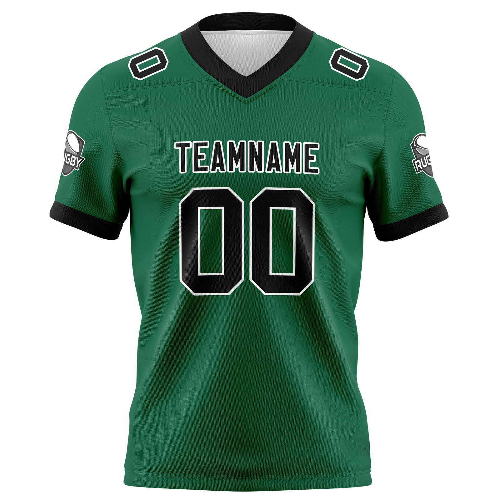 Custom Green Black Football Jersey Personalized Football Shirts for Men Printed Team Name Number Logo