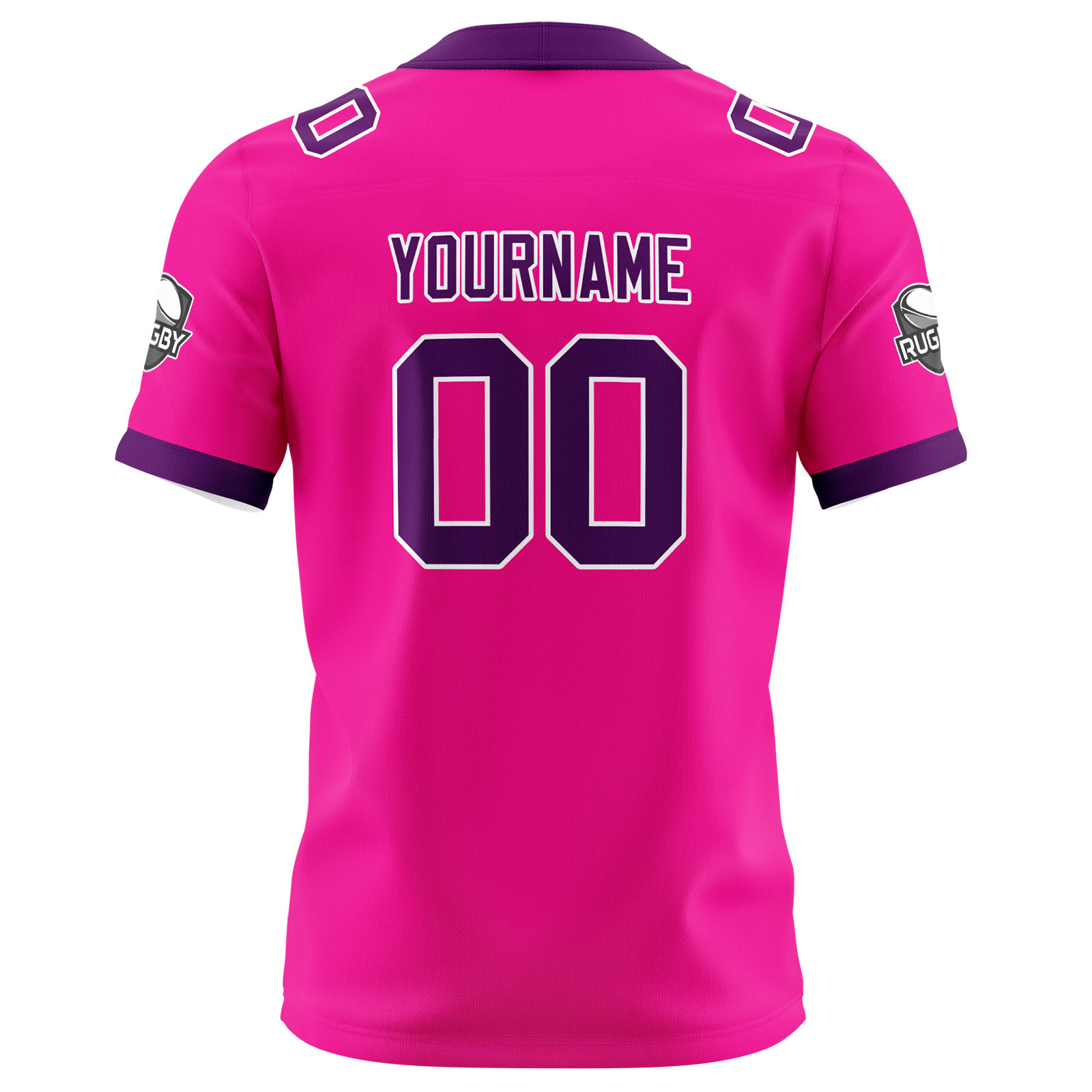 Custom Pink Purple Football Jersey Personalized Football Shirts for Men Printed Team Name Number Logo