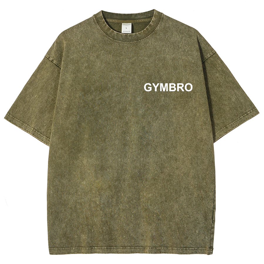 Gym Bro Unisex Fit Washed Oversized T-Shirt-moweekender