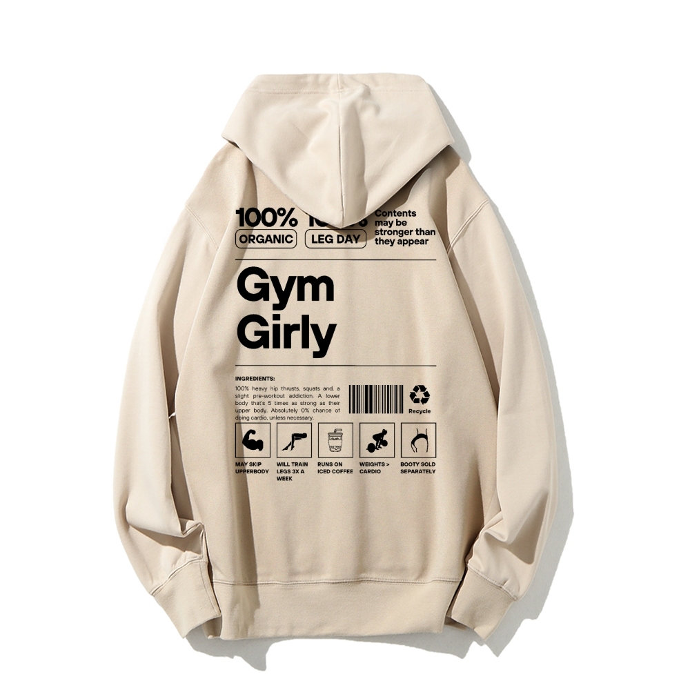 Gym Girl Long Sleeved Hoodie-moweekender