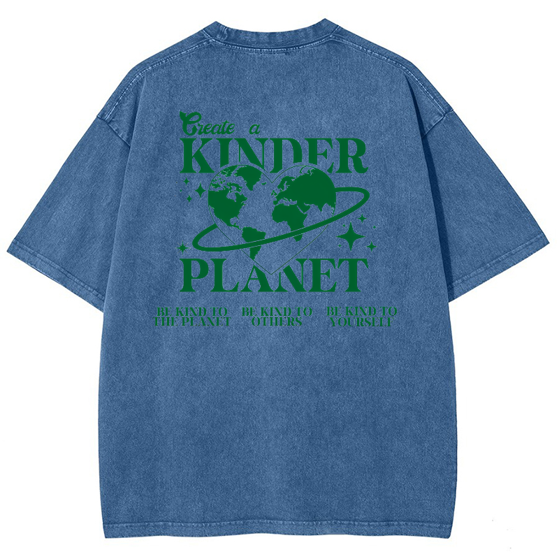 Kind Plante Vintage Snowflake Washed T-Shirt-moweekender