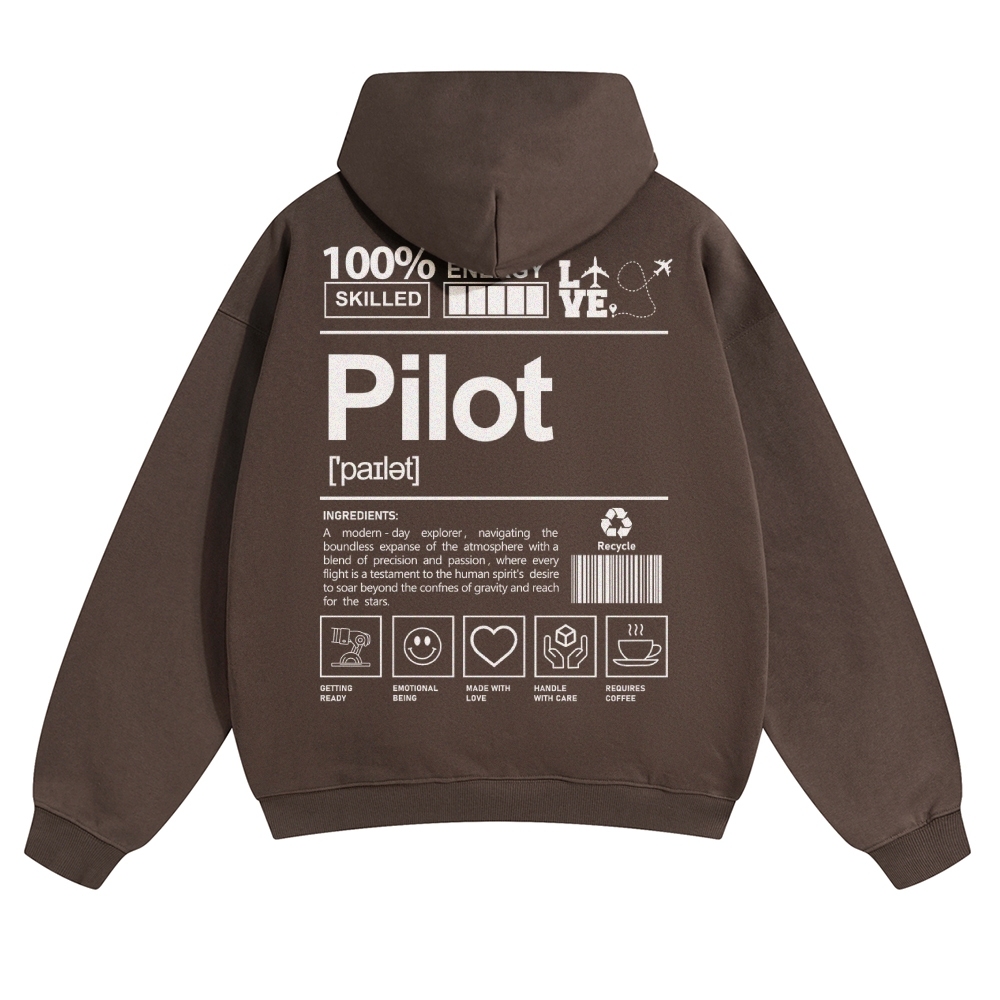Pilot Solid Color Hoodie-moweekender