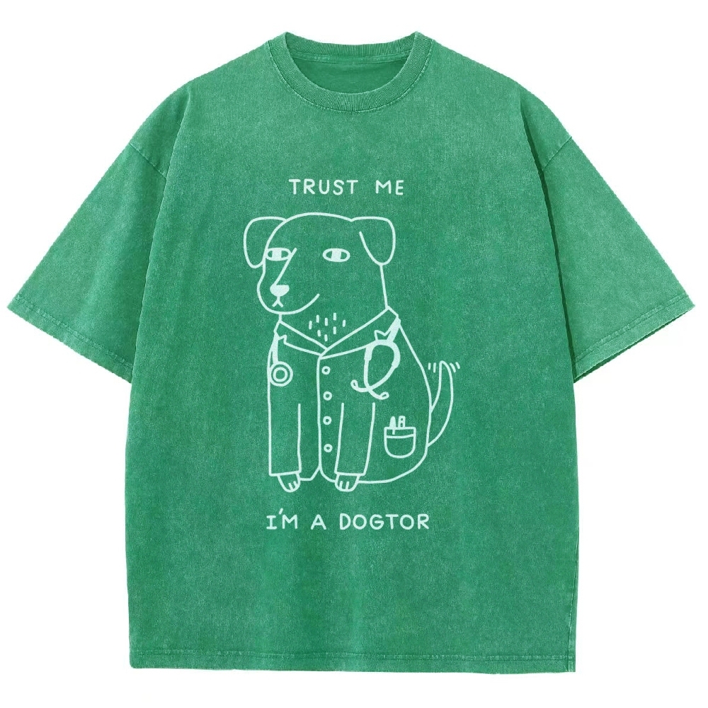 Pet Doctor Unisex Fit Washed T-Shirt-moweekender