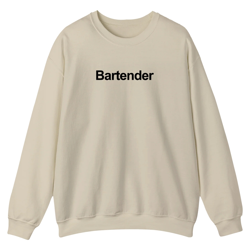 Bartender Printed Crew Neck Sweatshirt-moweekender