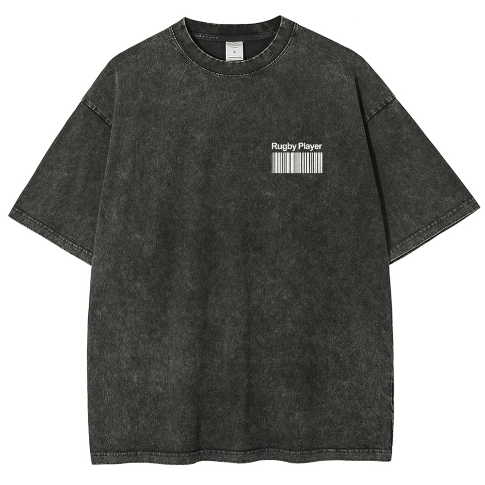 Rugby Player Unisex Fit Washed T-Shirt-moweekender