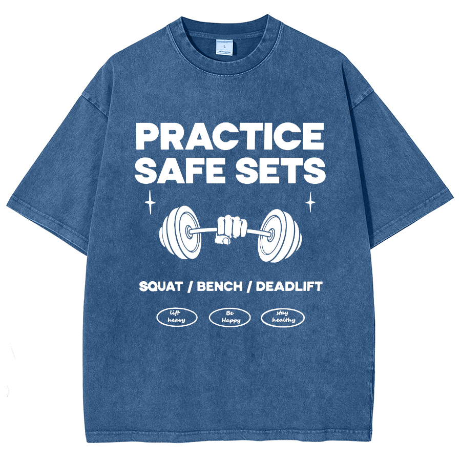 Practice Safe Sets Unisex Fit Washed T-Shirt-moweekender