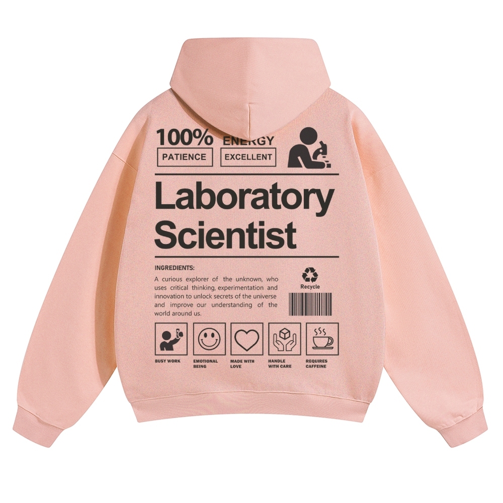 Laboratory Scientist Solid Color Hoodie-moweekender
