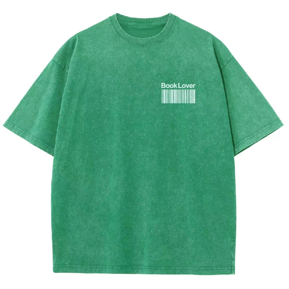 Book Lover Unisex Fit Washed T-Shirt-moweekender