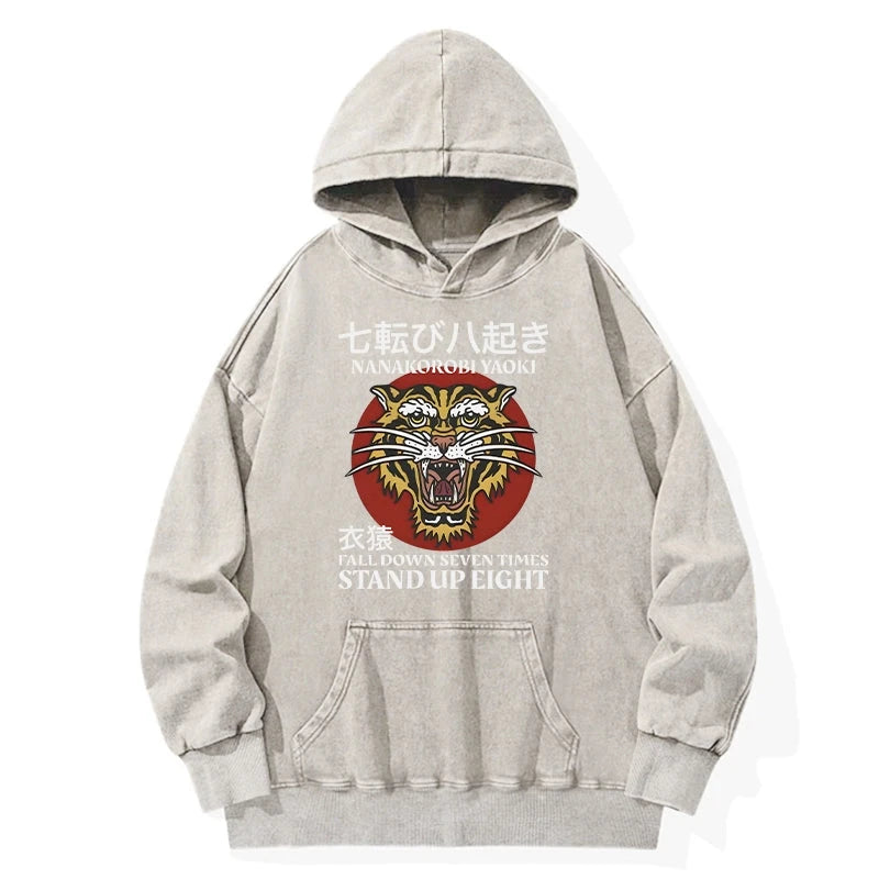 Retro Tiger Washed Vintage Hoodie-moweekender