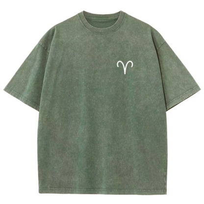 Aries Unisex Fit Washed T-Shirt