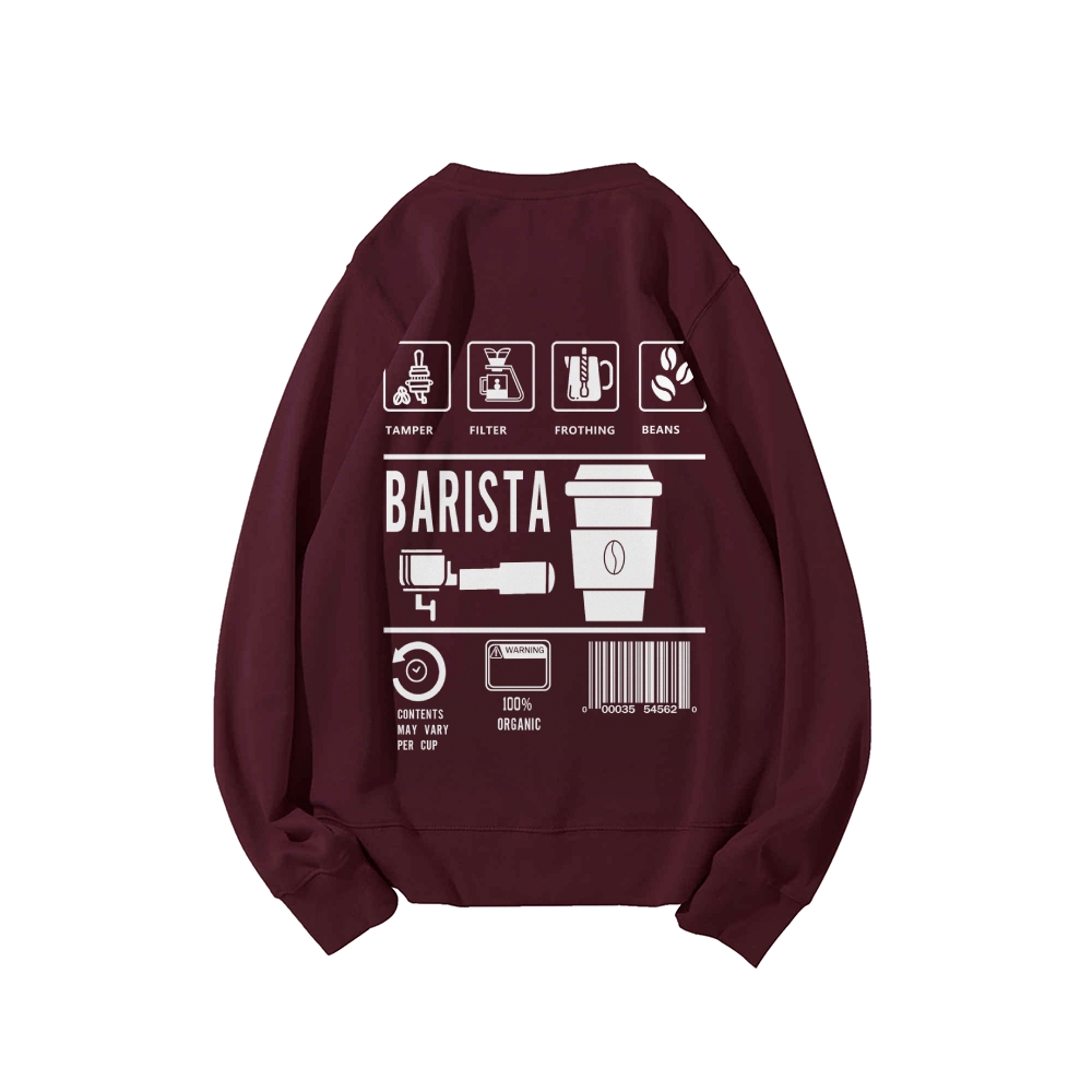 Barista Casual Crewneck Sweatshirt-moweekender