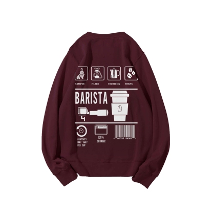 Barista Casual Crewneck Sweatshirt-moweekender