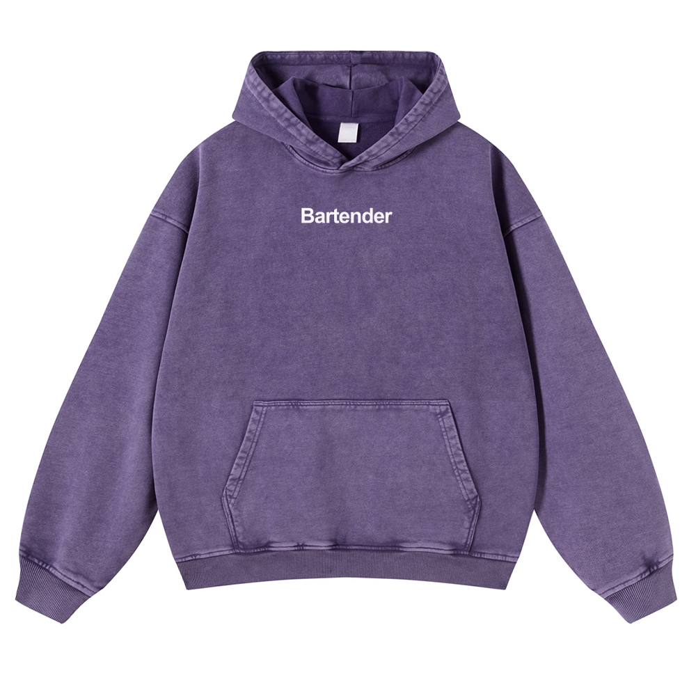 Bartender Printed Vintage Washed Hoodie-moweekender