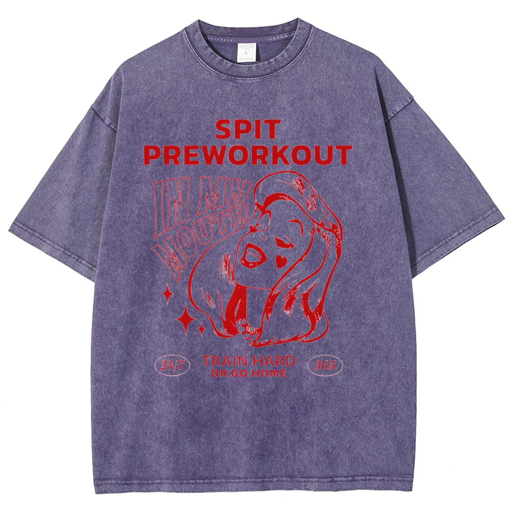 Spit Preworkout Vintage Snowflake Washed T-Shirt-moweekender