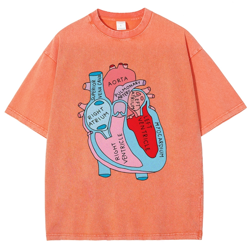 cardiology Unisex Fit Washed T-Shirt-moweekender