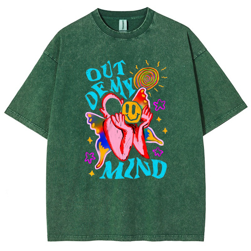 Out Of My Mind Vintage Snowflake Washed T-Shirt-moweekender