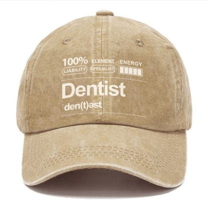 Dentist Unisex Vintage Casual Washed Cap-moweekender