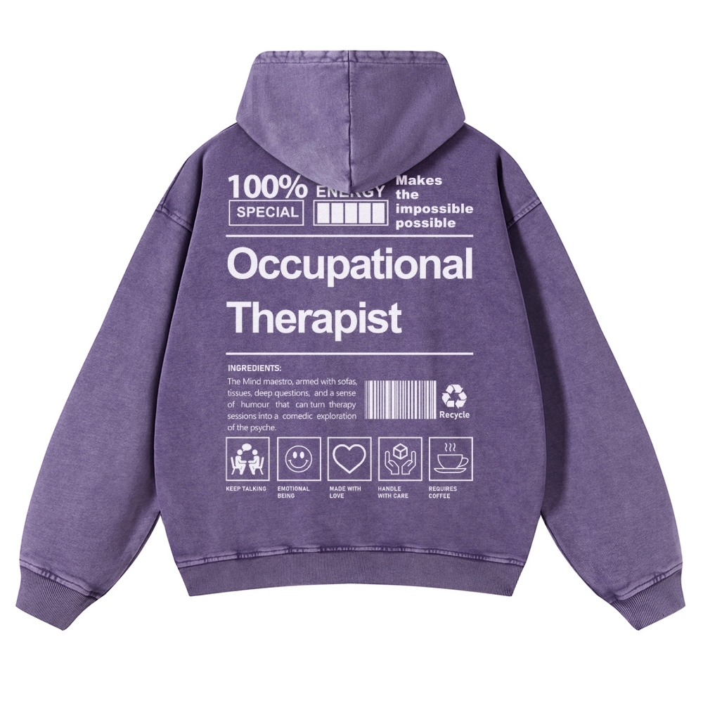 Occupational Therapist Casual Washed Hoodie