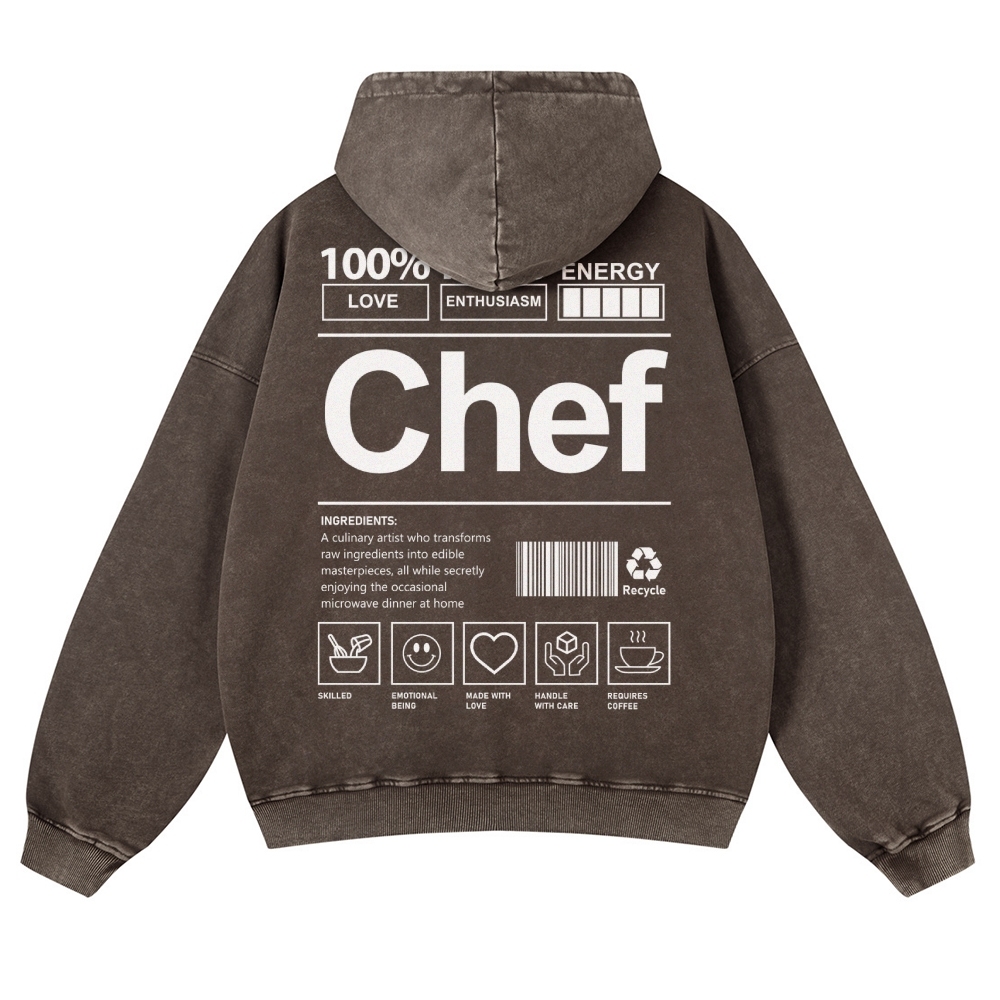Chef Casual Washed Hoodie
