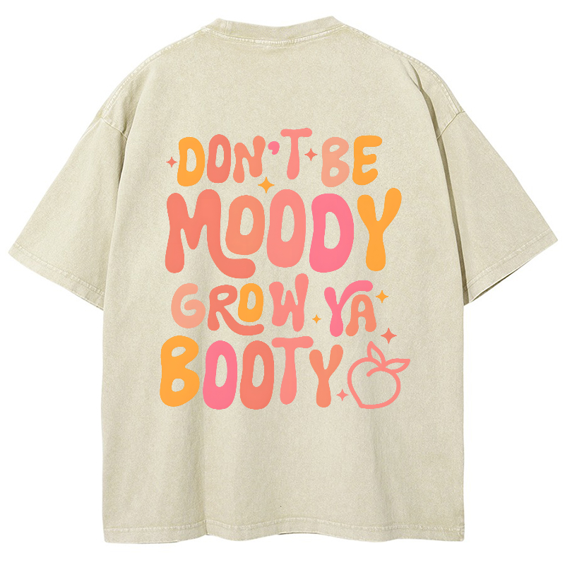 Don't Be Moody Vintage Snowflake Washed T-Shirt-moweekender