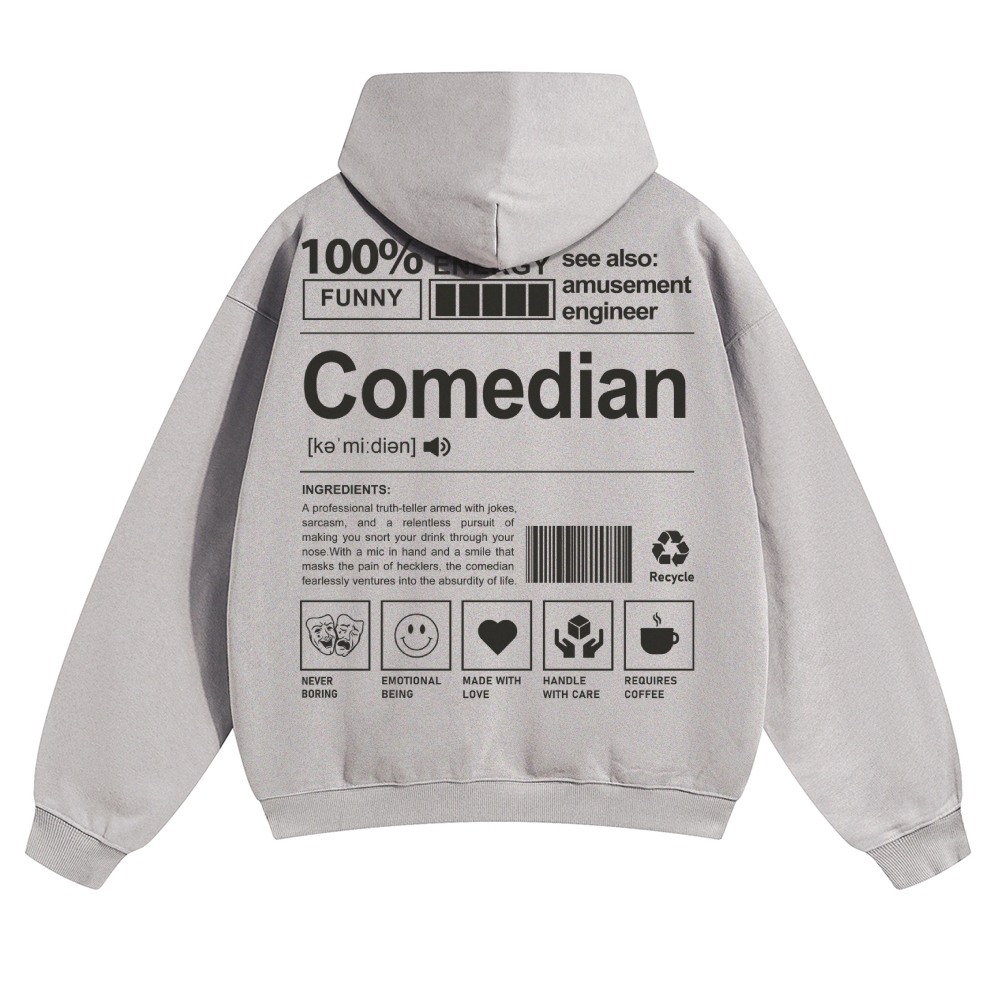 Comedian Unisex Casual Anime Print Hoodie-moweekender
