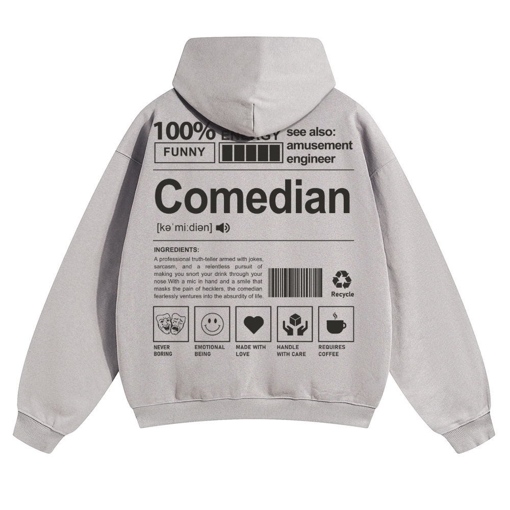 Comedian Unisex Casual Anime Print Hoodie-moweekender