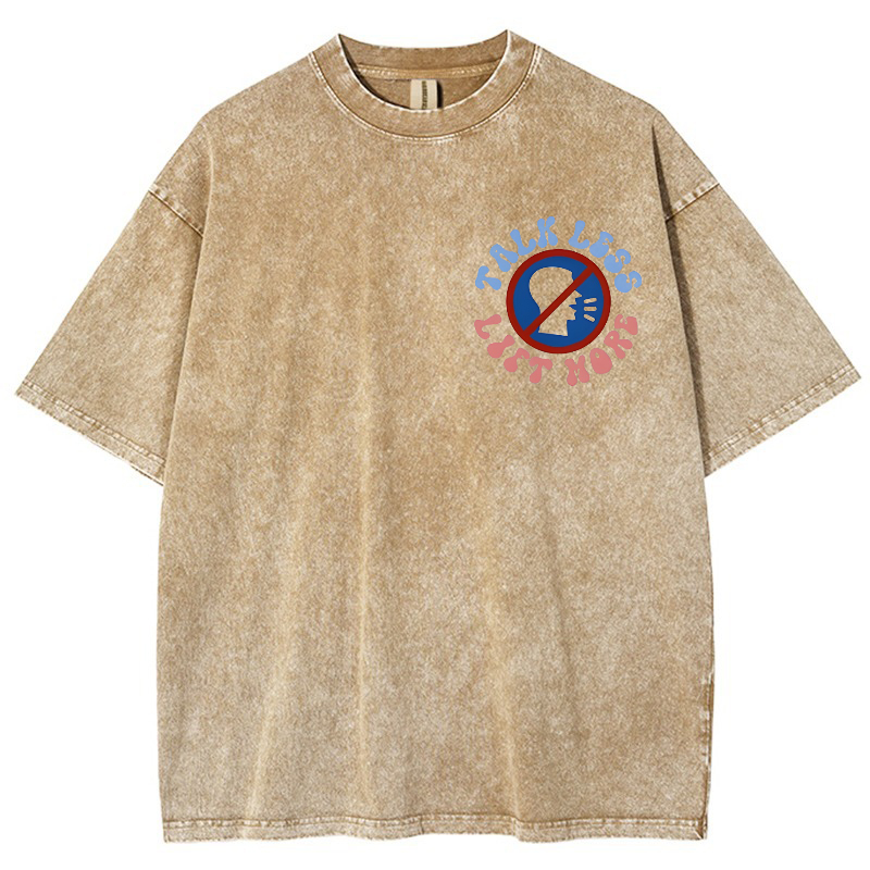 Talk Less Lift More Vintage Snowflake Washed T-Shirt-moweekender