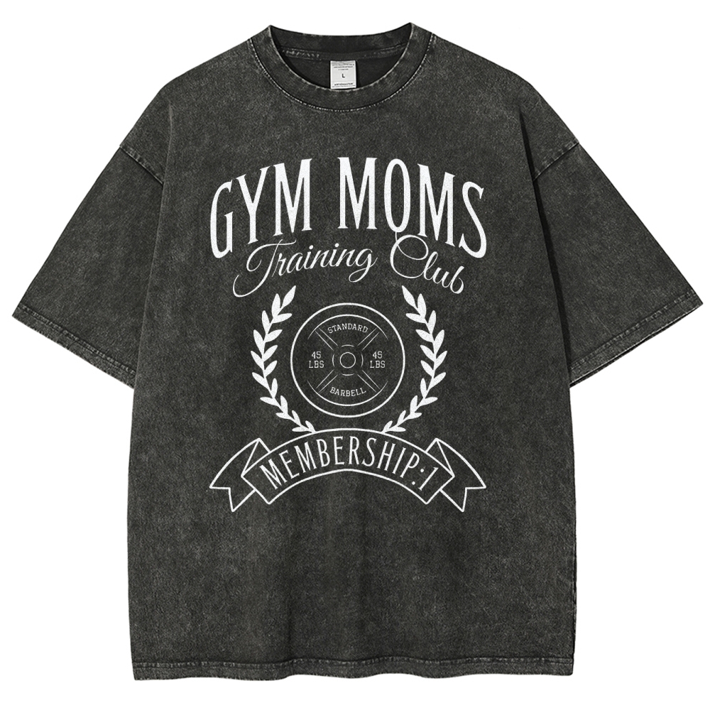 Gym Moms Vintage Snowflake Washed T-Shirt-moweekender